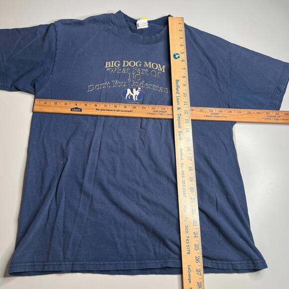 Vintage 1999 Big Dogs T-Shirt Blue Large Made in Mexico Dog Mom Graphic Tee USA - Picture 2 of 7